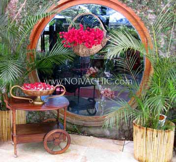 Fotos de decora��o - estante r�stica para bem-casados
